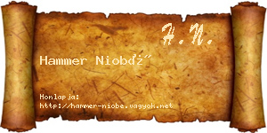 Hammer Niobé névjegykártya